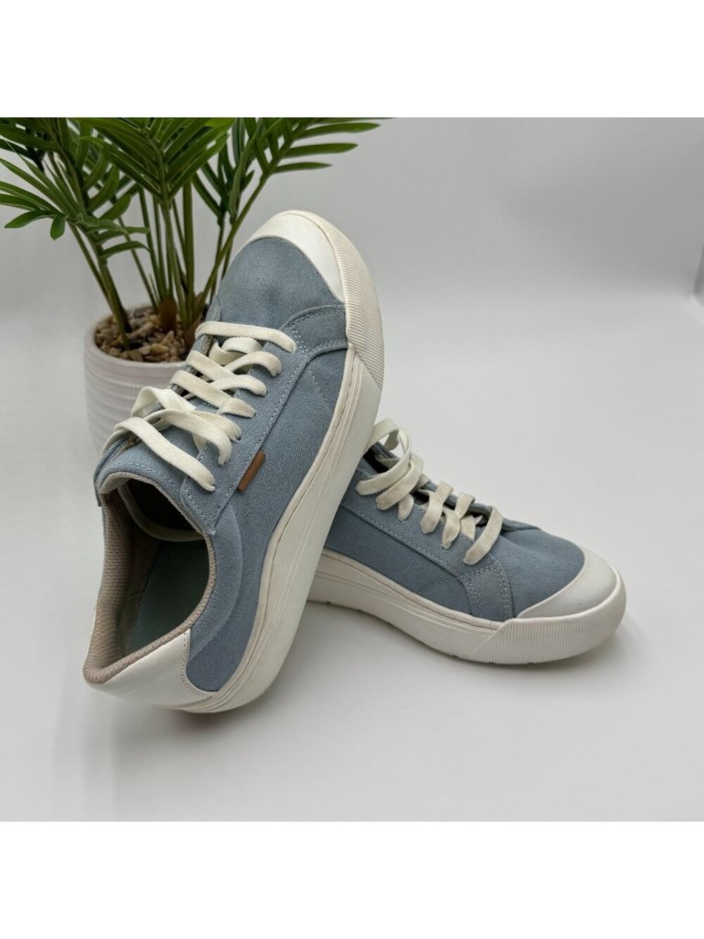 Dr. Scholl's Time Off H6932F7402 Comfort Shoes Women's 7.5M Blue Canvas Casual